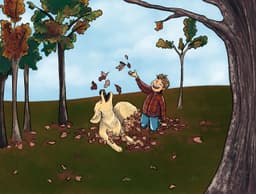 A boy and his dog - Fall